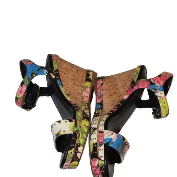 CLEARANCE SALE! Limelight Rafaella Size 7 Open Toe Studded Floral Pre-Loved - Picture 5 of 9